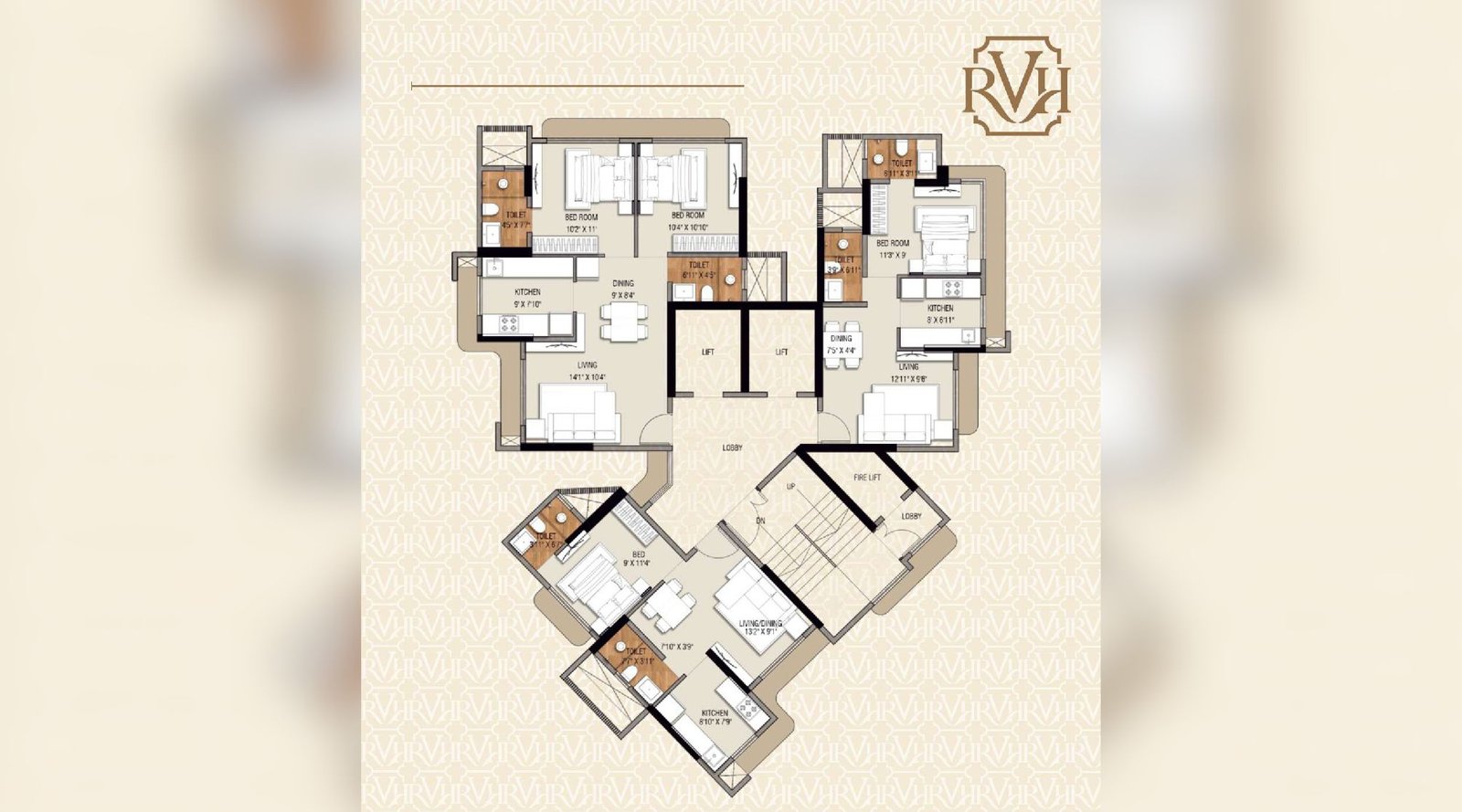Ramdev-Veeral-Heights-Typical-Floor-Plan